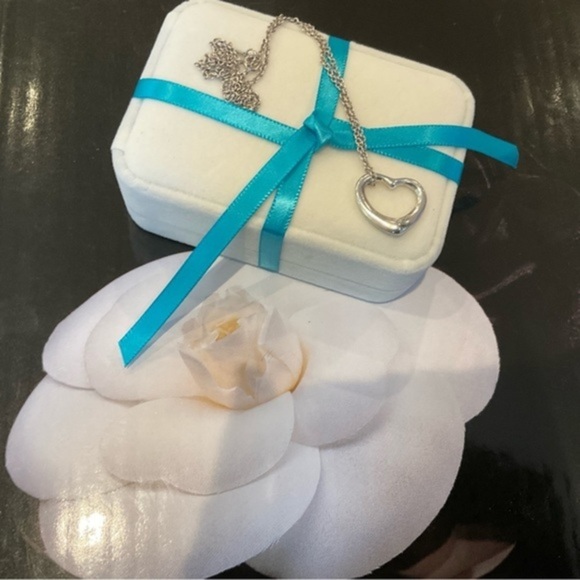 Tiffany & Co. Jewelry - Tiffany Large Open Heart Sterling Silver Charm Tiffany Sterling Silver Chain